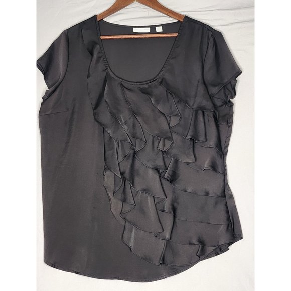 New York & Company Tops - New York & Company Black Top Size Large‎